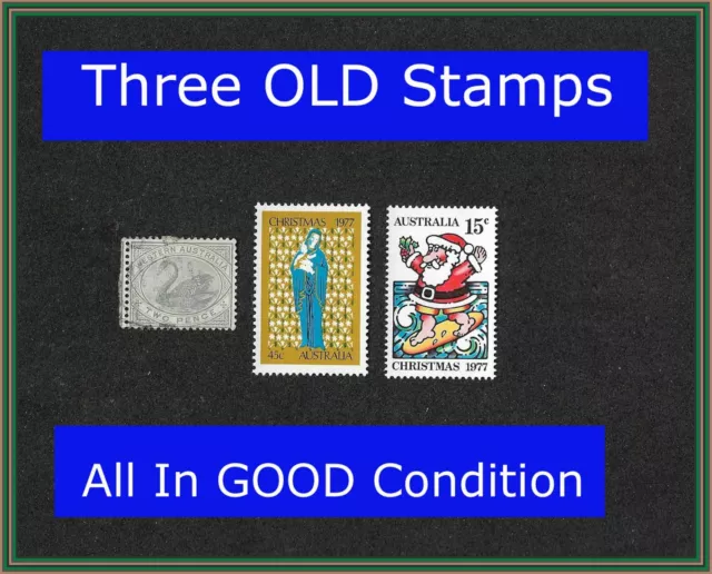 Old Australian Stamps X 3 3️⃣ All In Good Condition 3️⃣
