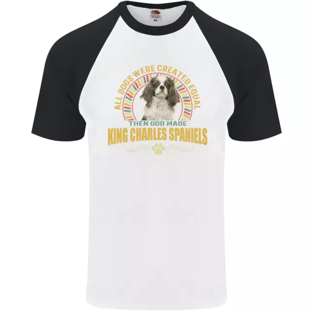 A Cavalier King Charles Spaniel Dog Mens S/S Baseball T-Shirt