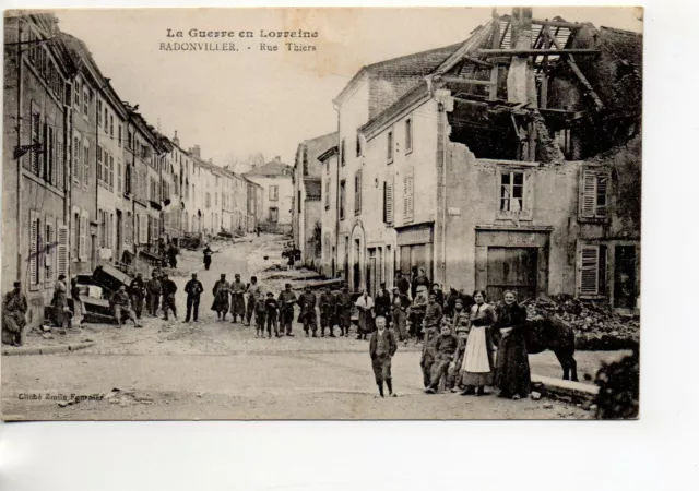 BADONVILLER - Meurthe et Moselle - CPA 54 - la rue Thiers pendant la guerre