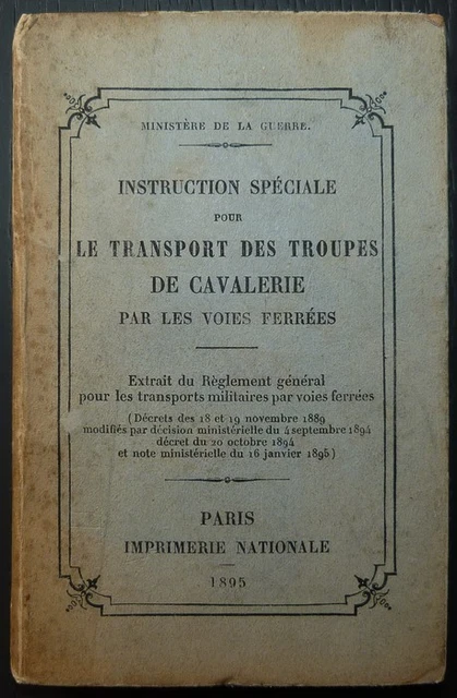 Règlement concernant le service intérieur, la police et la discipline des troupes a cheval du 24