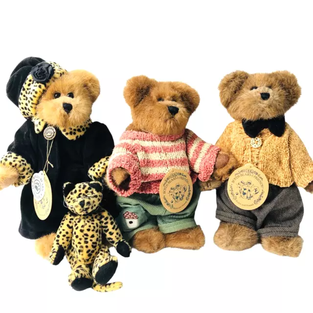 3 Boyds Bears Plush Bailey and Friends Bailey Edmund Mathew 1992 Vtg Poseable 8"