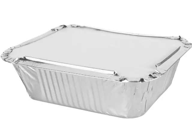 1000 x Small Catering Aluminium Foil Container Takeaway Box & Lids Packaging