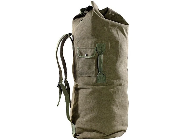 Sacoche Musette En Toile Style US Army Gris - Collection Guerre 39-45, Neuf