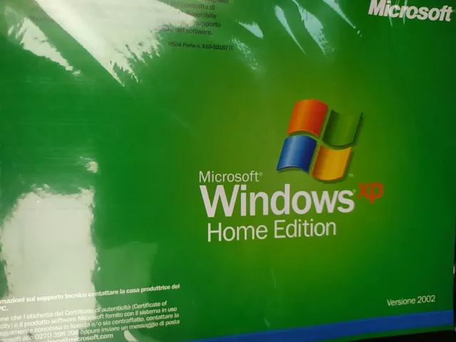 Microsoft Windows XP Home Edition S con Product Key (per qualsiasi PC) Imballato