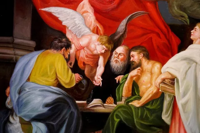 Ölbild, Vier Evangelisten, Peter Paul Rubens Ölgemälde HANDGEMALT,50x70cm 3
