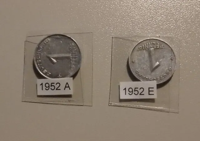 2 x 1 Pfennig D 1952 E + A
