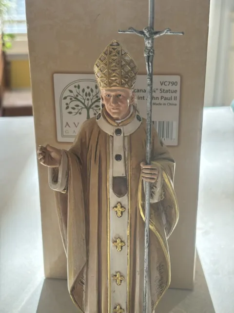Saint John Paul II Resin Statue Toscana 9.25” St John Paul II w Box 0815 Pope