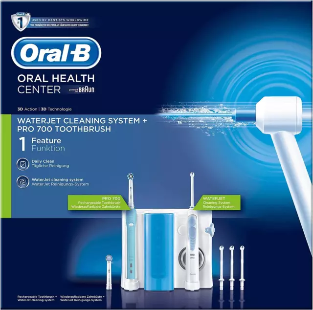 Oral-B Waterjet Pro 700 Spazzolino Elettrico Con Idropulsore Dentale, 4 + 2...