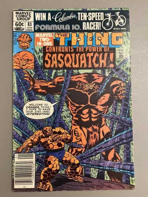 Marvel Two-In-One #83 | 1982 | Marvel | Thing | Sasquatch | GD 2.0 READER