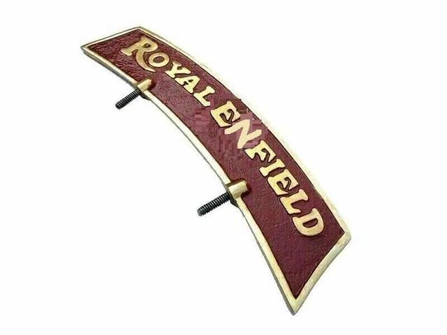 Avant Garde-Boue Numéro Plaque Laiton Blanc Pour royal enfield