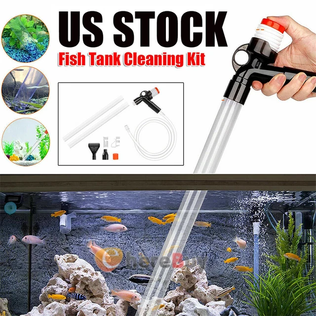 FISH TANK FILTER Aquarium Gravel Cleaner Electric Pump Hose Siphon