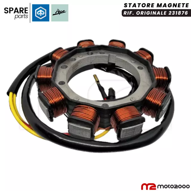 Statore Generatore Magnete Piaggio Ape Car Max Tm 703 V Diesel 420 1986 - 2004