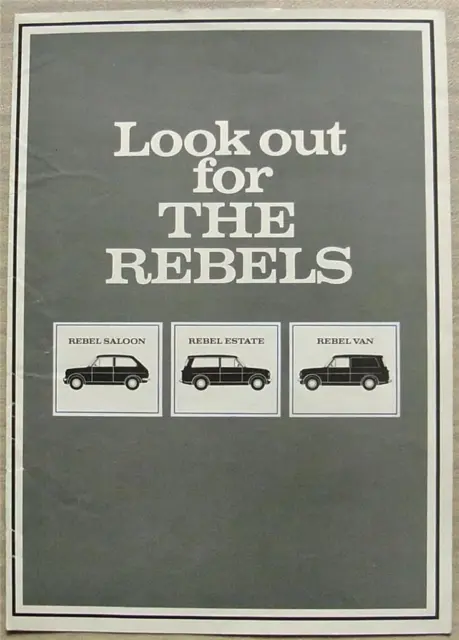 RELIANT REBEL Sales Brochure c1973 SALOON Estate VAN