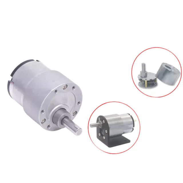 6-24V JGB37-520 Speed Reduction Gear Motor With Full Metal Gearbox with Bracket