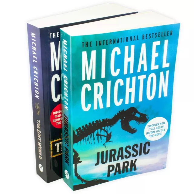 Jurassic Park & The Lost World 2 Books- Michael Crichton -  Fiction - Paperback