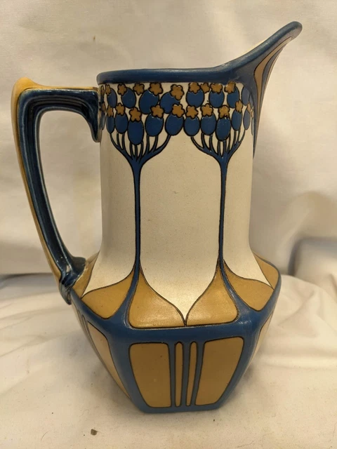 Mettlach Villeroy & Boch Elderberry Art Nouveau 7.5” Pitcher 2947