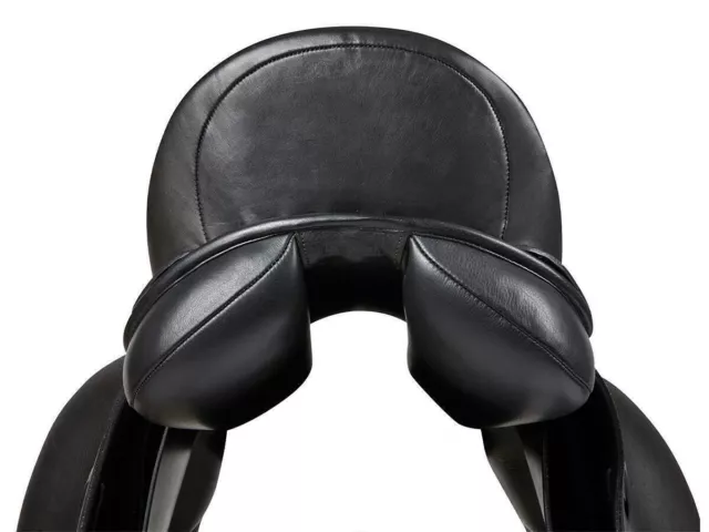 Genuine Leather Dressage Saddle Black Color All Sizes 15"-18" 3