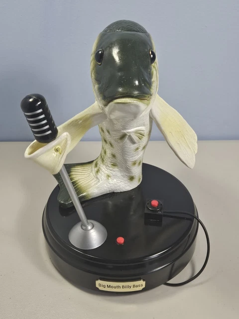 Poisson Squelette Chantant Gemmy Big Mouth Billy Bones Vintage, Testé Et Fonctionne