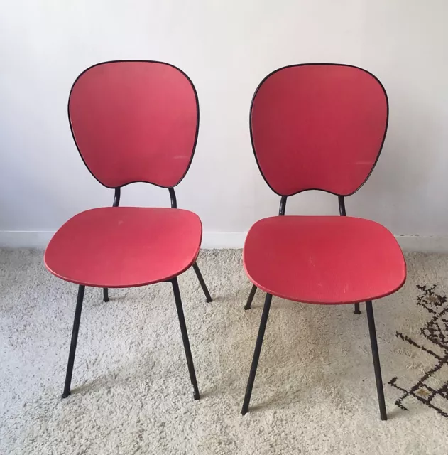 Chaise moumoute rouge Pelfra