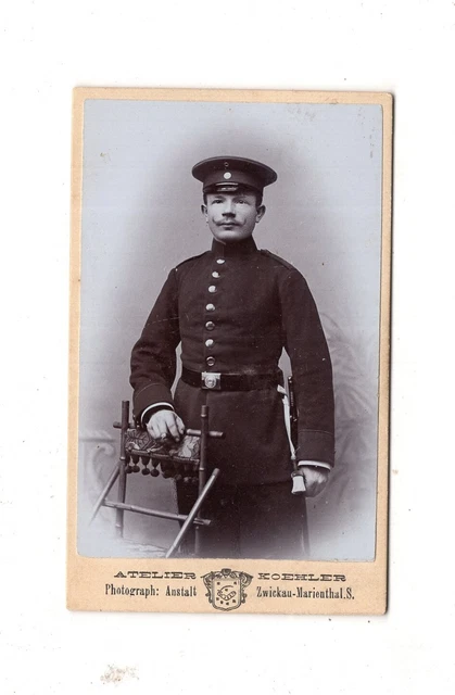 CDV Foto Soldat - Zwickau um 1900