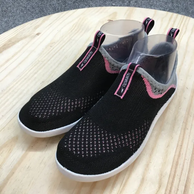 Speedo Youth 5-6 Surf Strider Water Shoes Black Knit Slip On Comfort 092111438 3