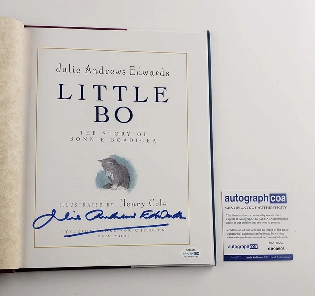 Julie Andrews Autograph Signed Book Mary Poppins Sound of Music Little Bo ACOA Julie Andrews Autograph Signed Book Mary Poppins Sound of Music Little Bo ACOA