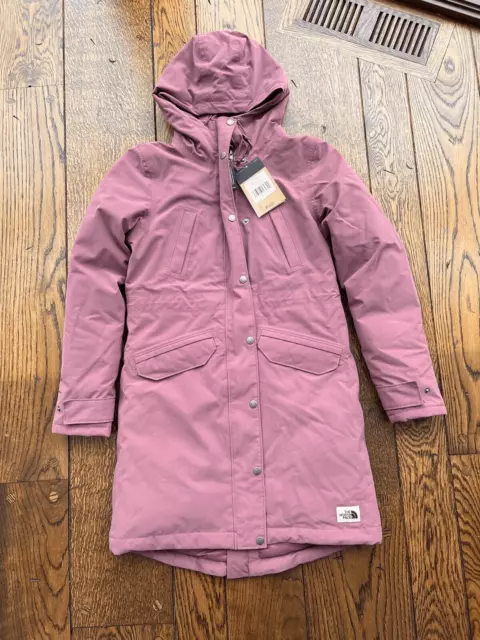 NWT Womens The North Face TNF Snow Down Hooded Parka Winter Jacket Ginger Sz XS