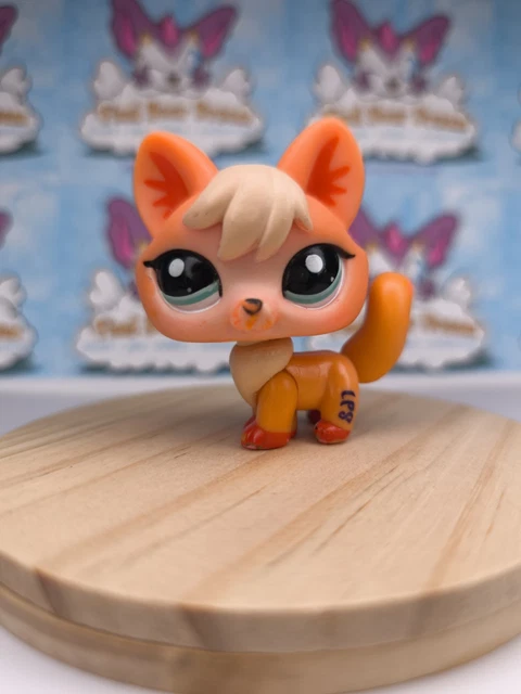 My Littlest Petshop Pet Shop LPS renard fox 1812 Authentic Orange Blanck Noir