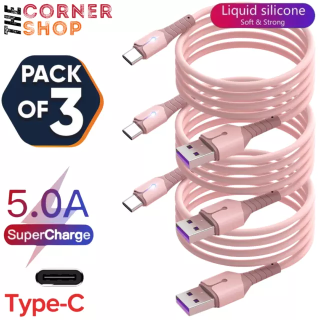 3 Paquet 5A Type C Rapide Câble de Charge Pour Samsung Huawei USB Données