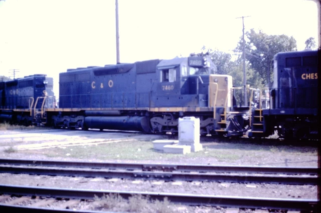 Chesapeake & Ohio C&O Railroad Emd Sd40 #7460 Original Kodachrome Slide