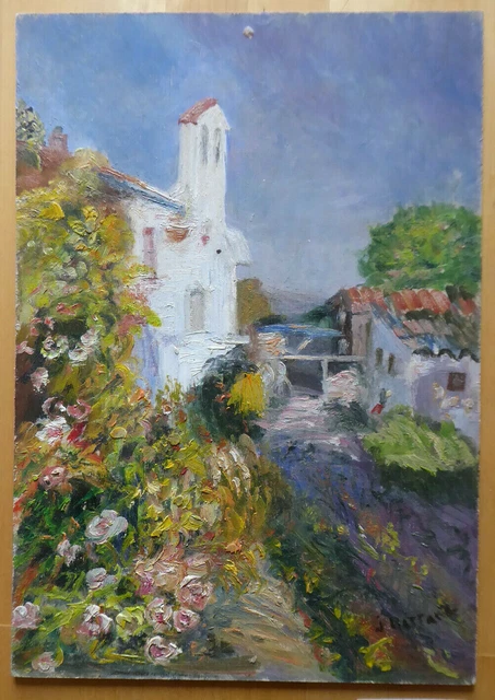 Paisaje En Primavera Viejo Cuadro En Estilo Impresionista España '900 MD3