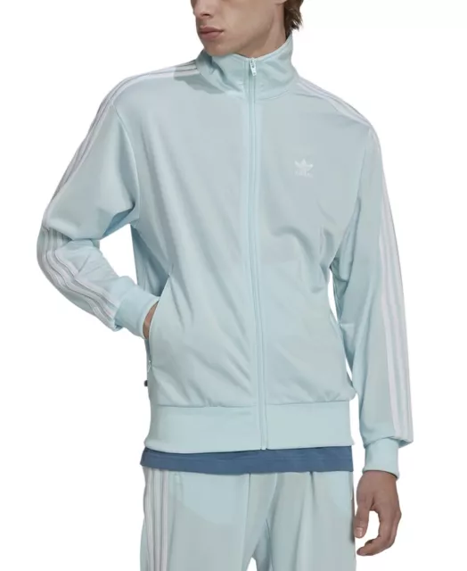 Adidas Men's Firebird Track Jacket Light Blue Size Large