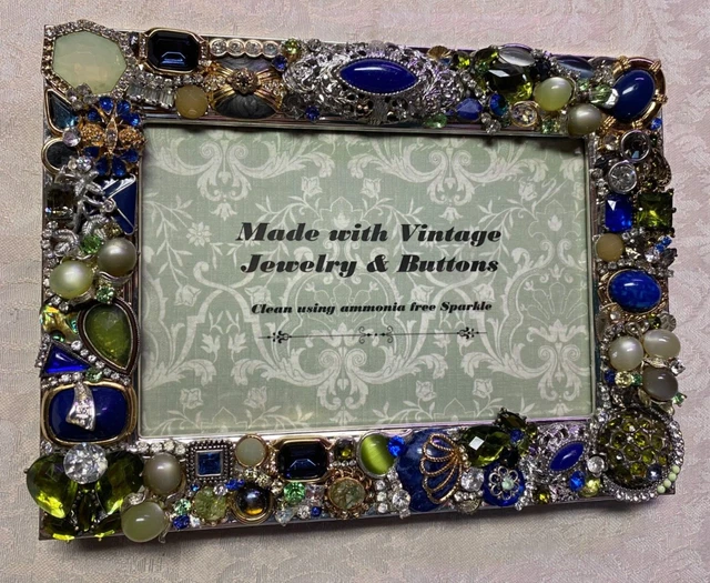 Handmade Rhinestone Jeweled Picture Frame