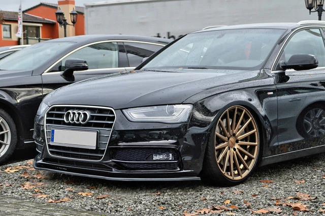Black Gloss For Audi A5 B8 S-Line 11-16 Front Bumper spoiler/ skirt valance