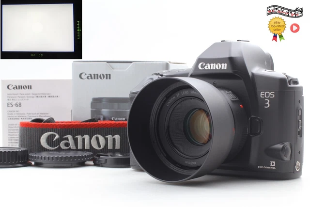 TOP MINT W/HOOD] Canon EOS 3 35mm Film Camera EF 50mm f/1.8 STM