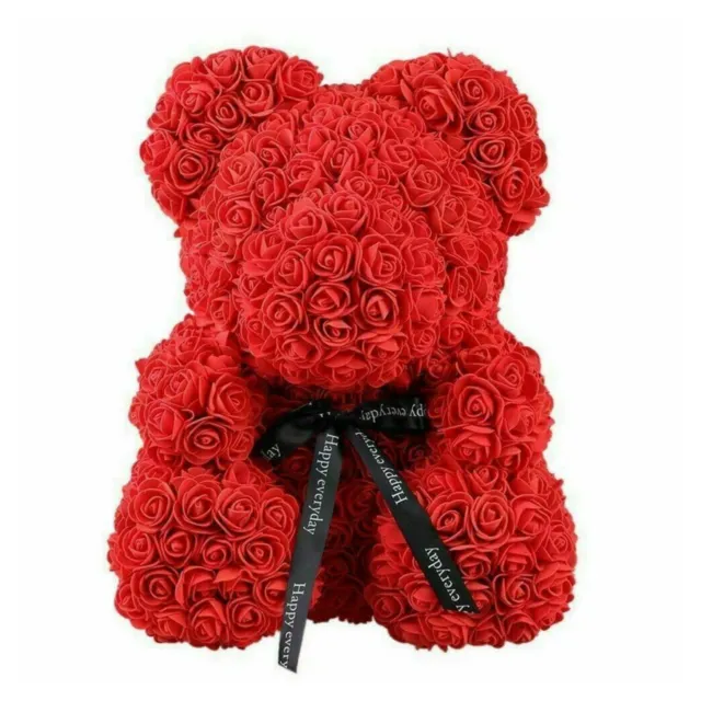 25 Cm & 40 Cm Rose Teddybär Schaum Valentinstag & Geburtstag Mit Geschenkbox Option 3