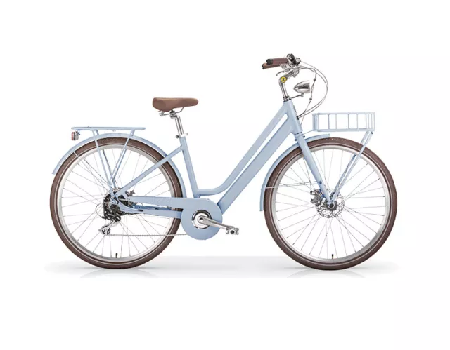 Bici e-bike La rue 28 7 velocità a pedalata assistita elettrica-AZZURRO