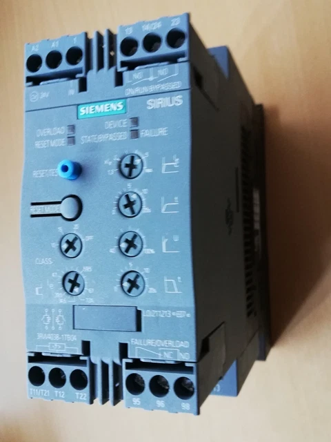 Siemens Sanftstarter 3RW4038-1TB04,37KW,72A,Us:24V,200-480V/AC,Soft-Starter Nr7s