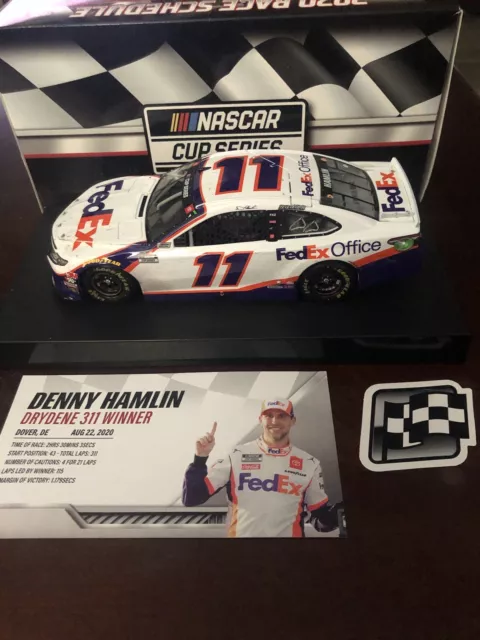 DENNY HAMLIN 2020 DOVER WIN RACED VERSION FEDEX OFFICE #11 TOYOTA 1/24  ACTION COLLECTOR SERIES