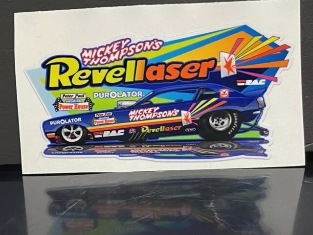 Vrhtf Nhra Mickey Thompson's" Revell Laser Funny Car 4 X 2" Sticker