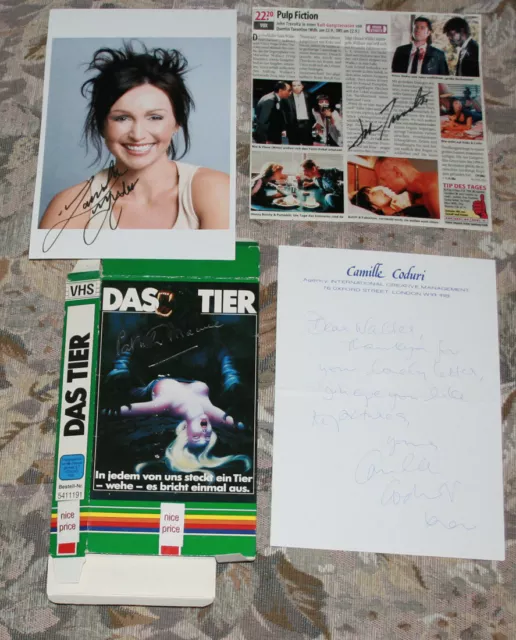 15 x Travolta, Dreyfuss, Spade, Dukakis, Mantegna, signiert, Bilder und Zettel