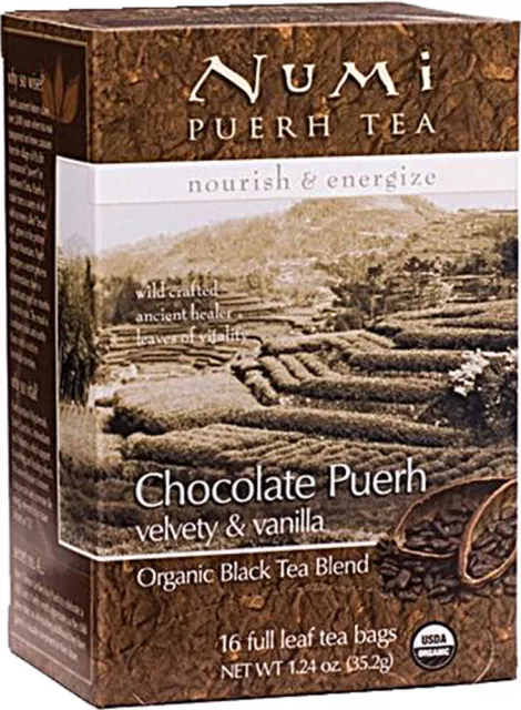 Organic Chocolate Pu-Ehr Tea by Numi Organic Tea, 16 tea bag