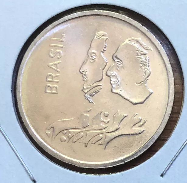 1972 Brazil 1 Cruzeiro UNCIRCULATED Coin 150 Anniversary of Independence KM#582