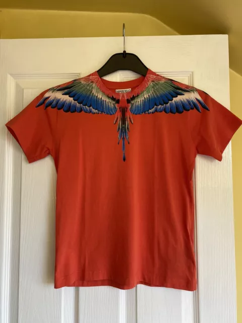 Marcelo Burlon t shirt, Boys, Age 8, Red, Worn, Made in Portugal