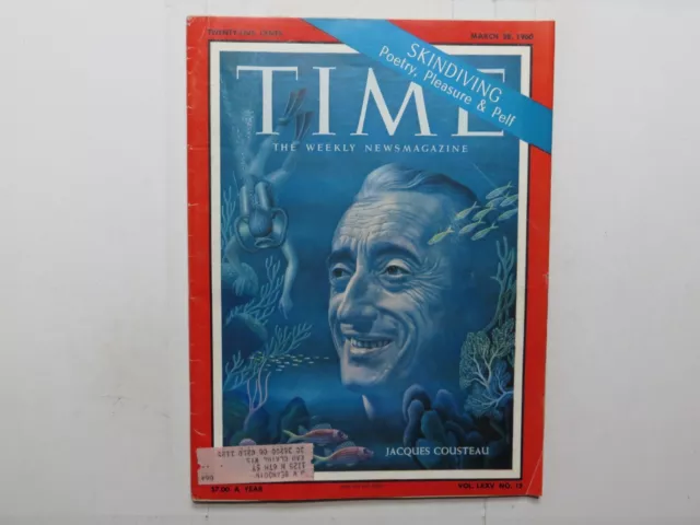 Time Magazine March 28, 1960, Jacques Cousteau, Skindiving D8