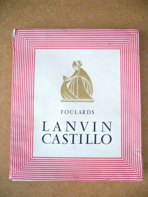 Foulard Vintage Authentique Jeanne Lanvin 100% Soie 76x78 Cm Beige | Carré Luxe