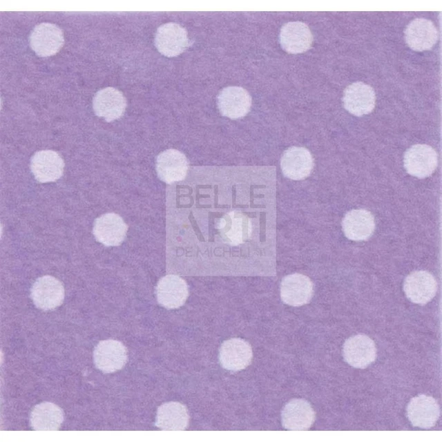 Panno Lenci 1 Mm 30X40 Cm Glicine/Crema A Pois