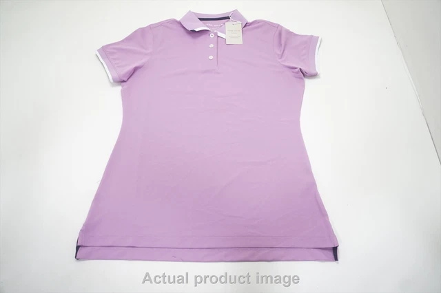 Peter Millar Whitworth Sport Mesh Polo Womens Small LAVENDER 810A 01058631