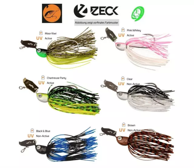 Zeck Bladed Jig /Chatterbait 3,5-28g 1/0-6/0 Barsch Zander Hecht Köder Spin Bait