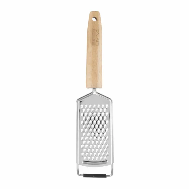 Typhoon Living Stainless Steel Grater With Beechwood Handle, Fine Ultra-sharp